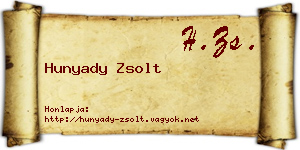 Hunyady Zsolt névjegykártya